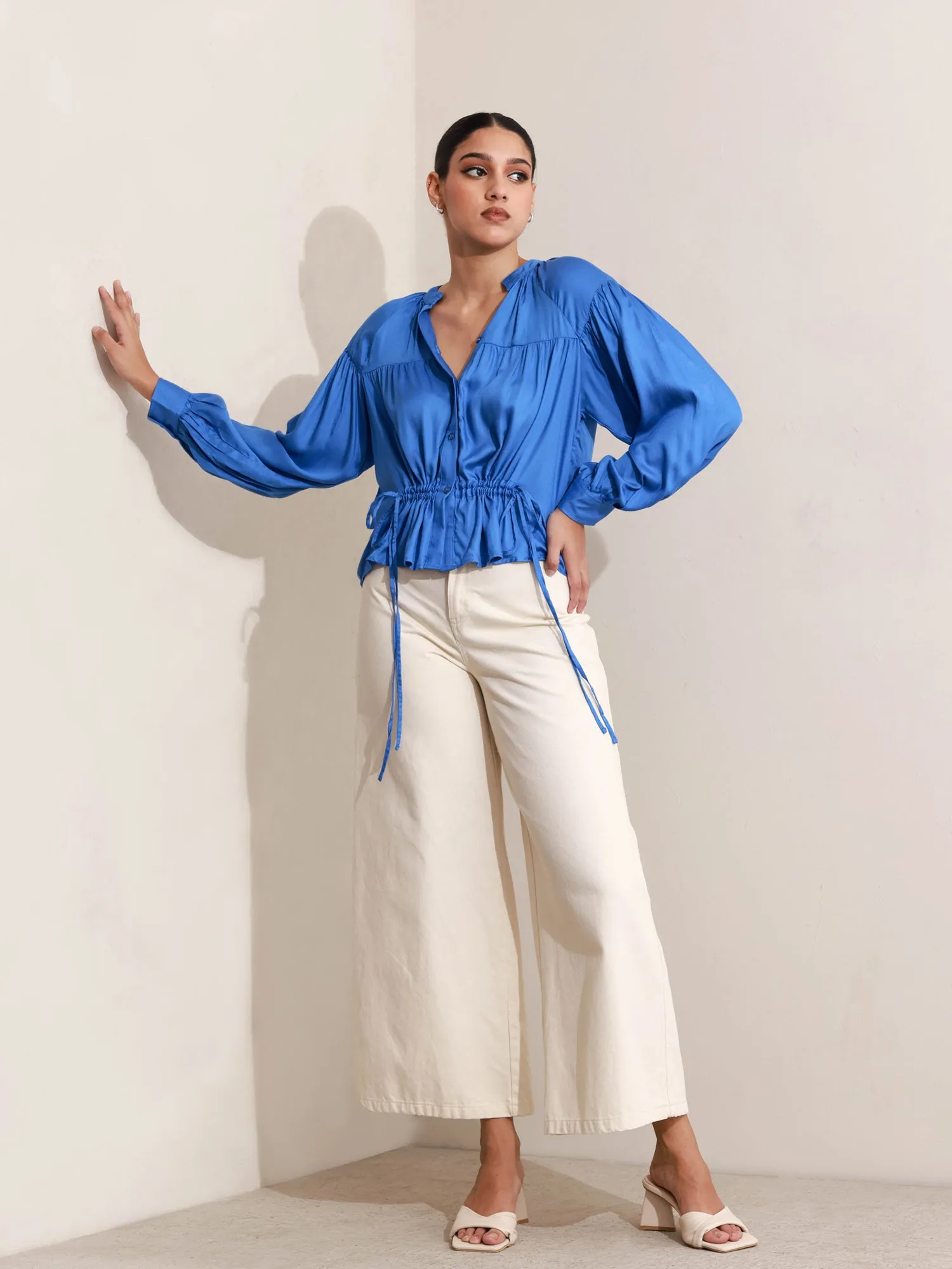 Button Down Tie-up Detail  Top