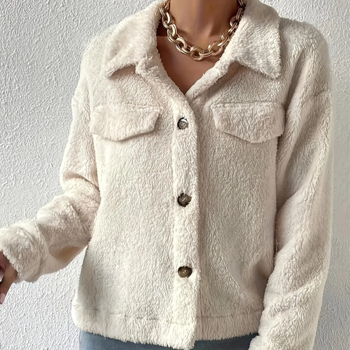 Button Up Jacket with Pocket