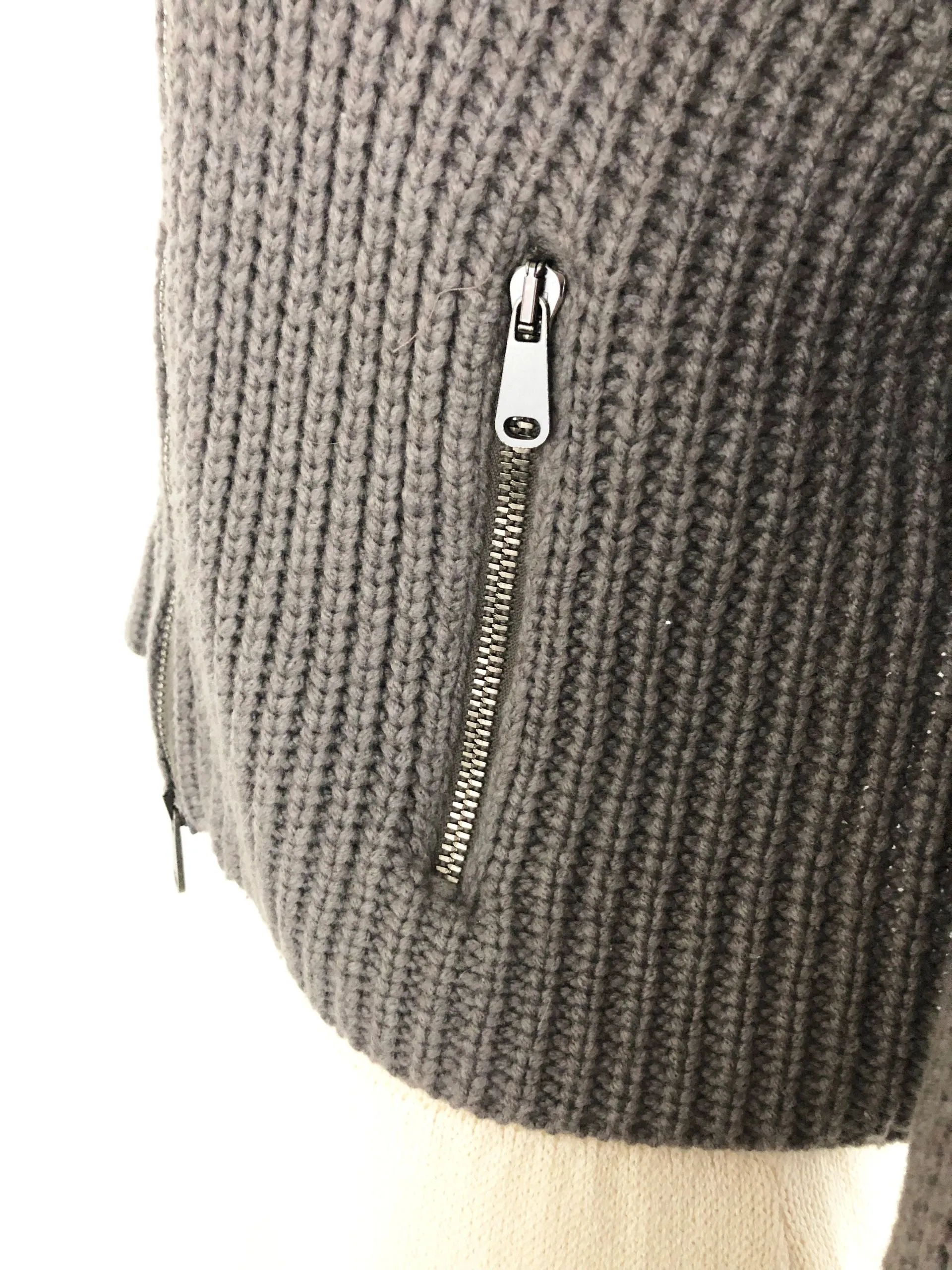 Cashmere Sweater W/ Monili Collar Size Xs