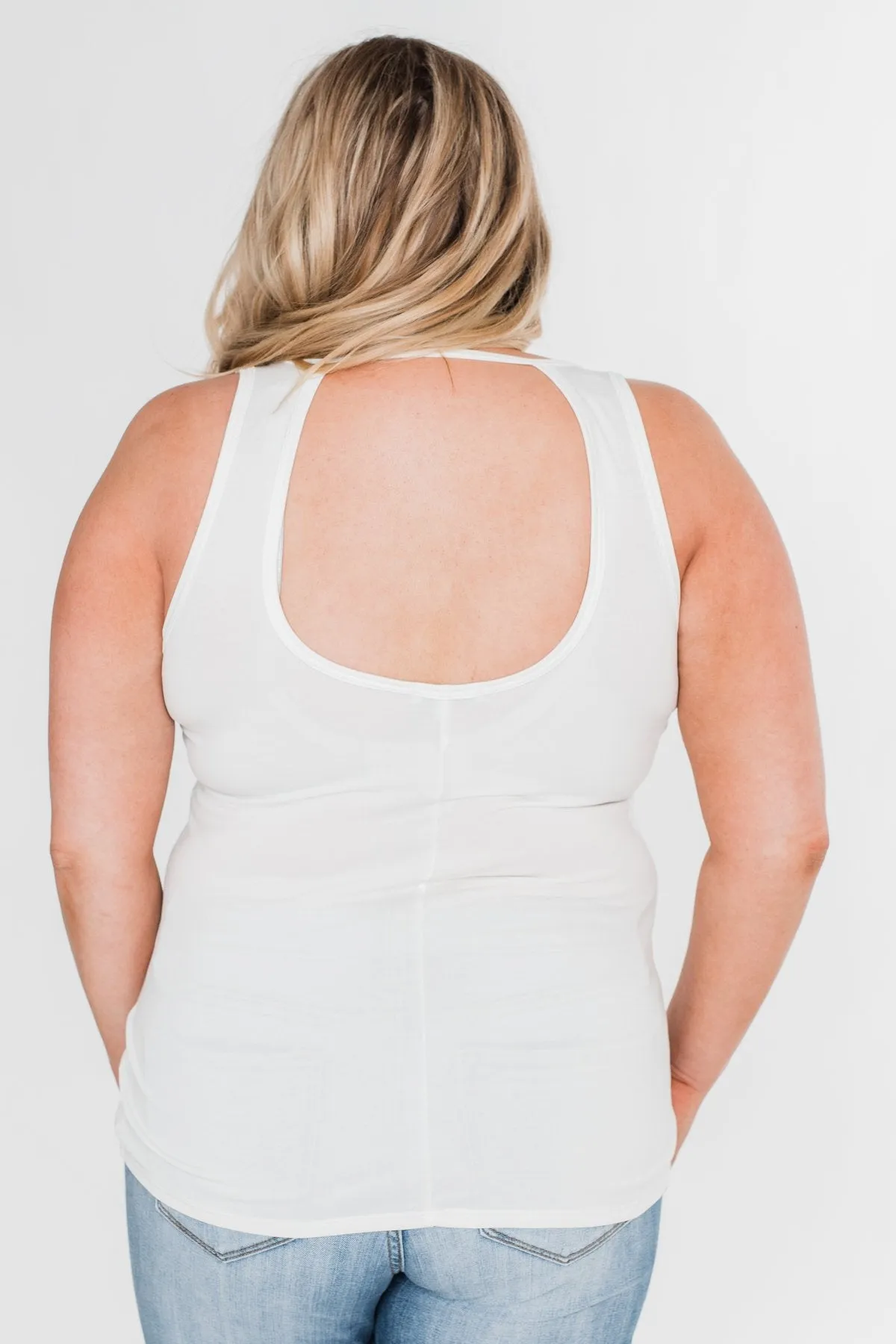 Caught In The Moment Tank Top- Ivory