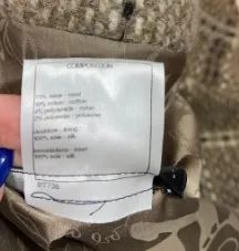 Chanel Wool Beige Tweed Long Coat