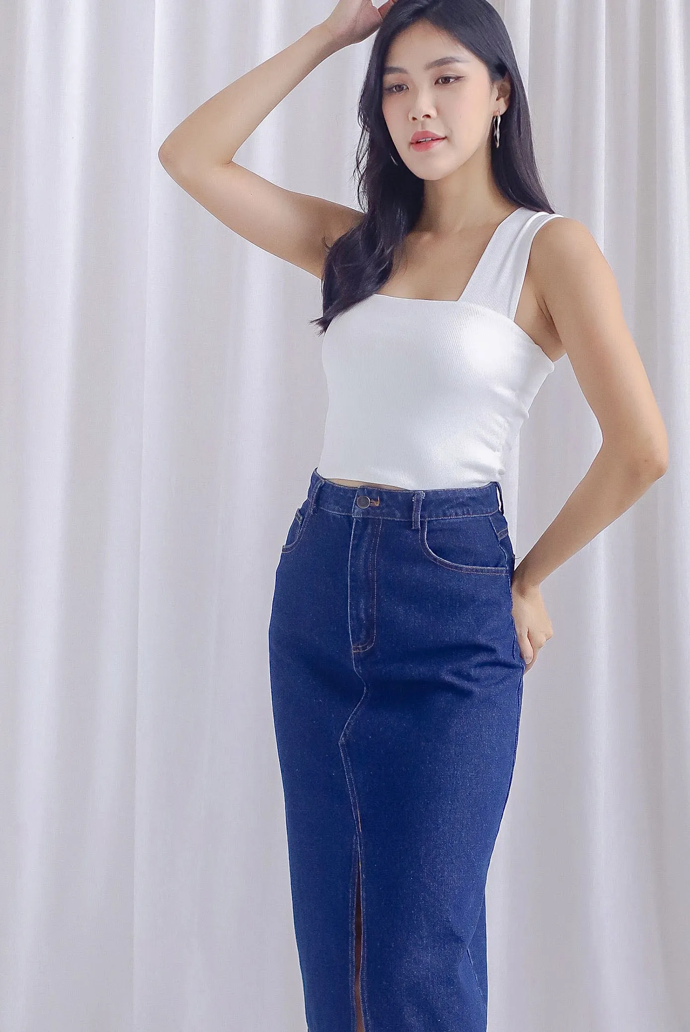 Cherie Padded Two Way Top In White