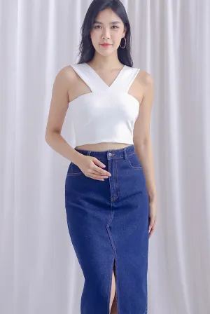 Cherie Padded Two Way Top In White