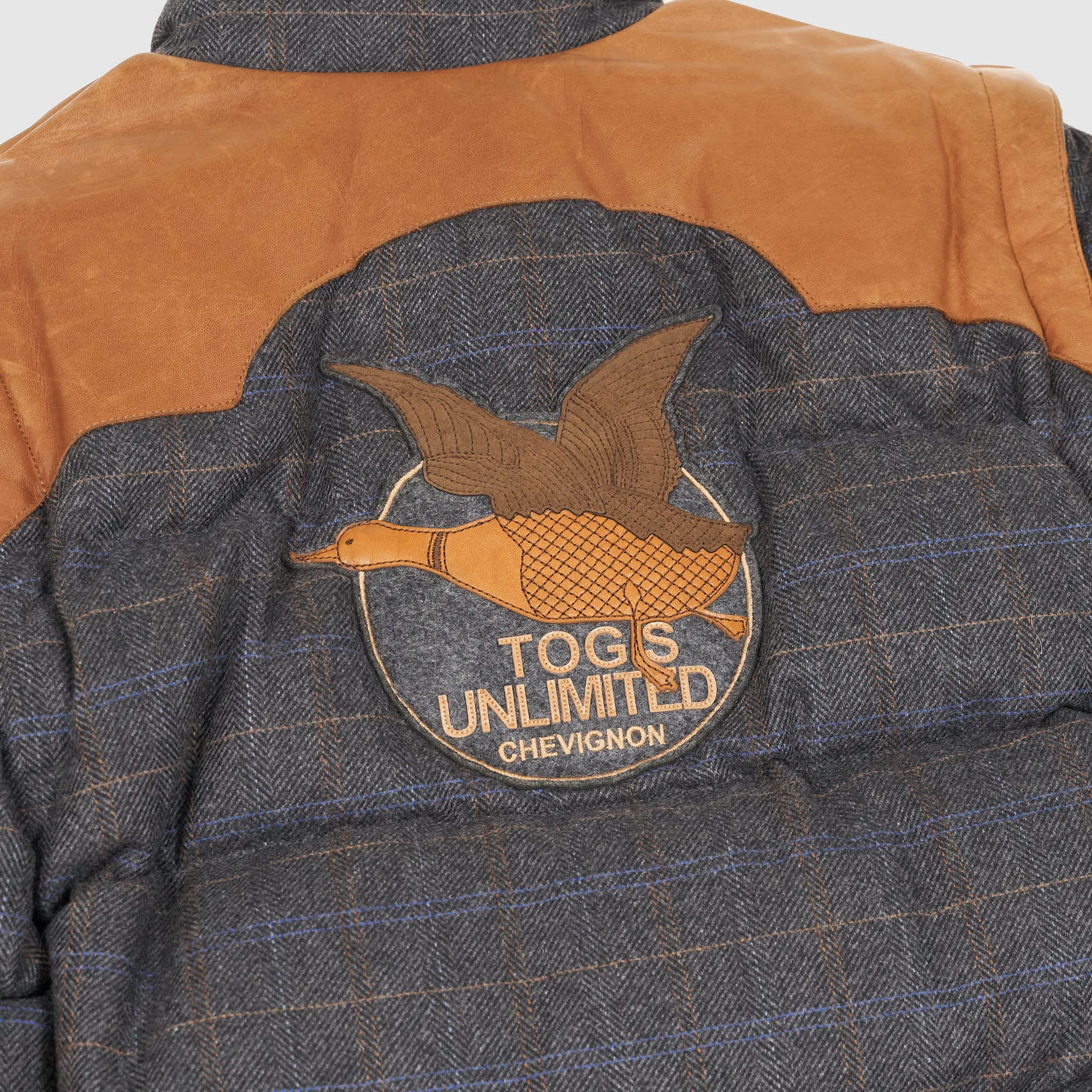 Chevignon Togs Unlimited Down Jacket Wool Herringbone Waistcoat