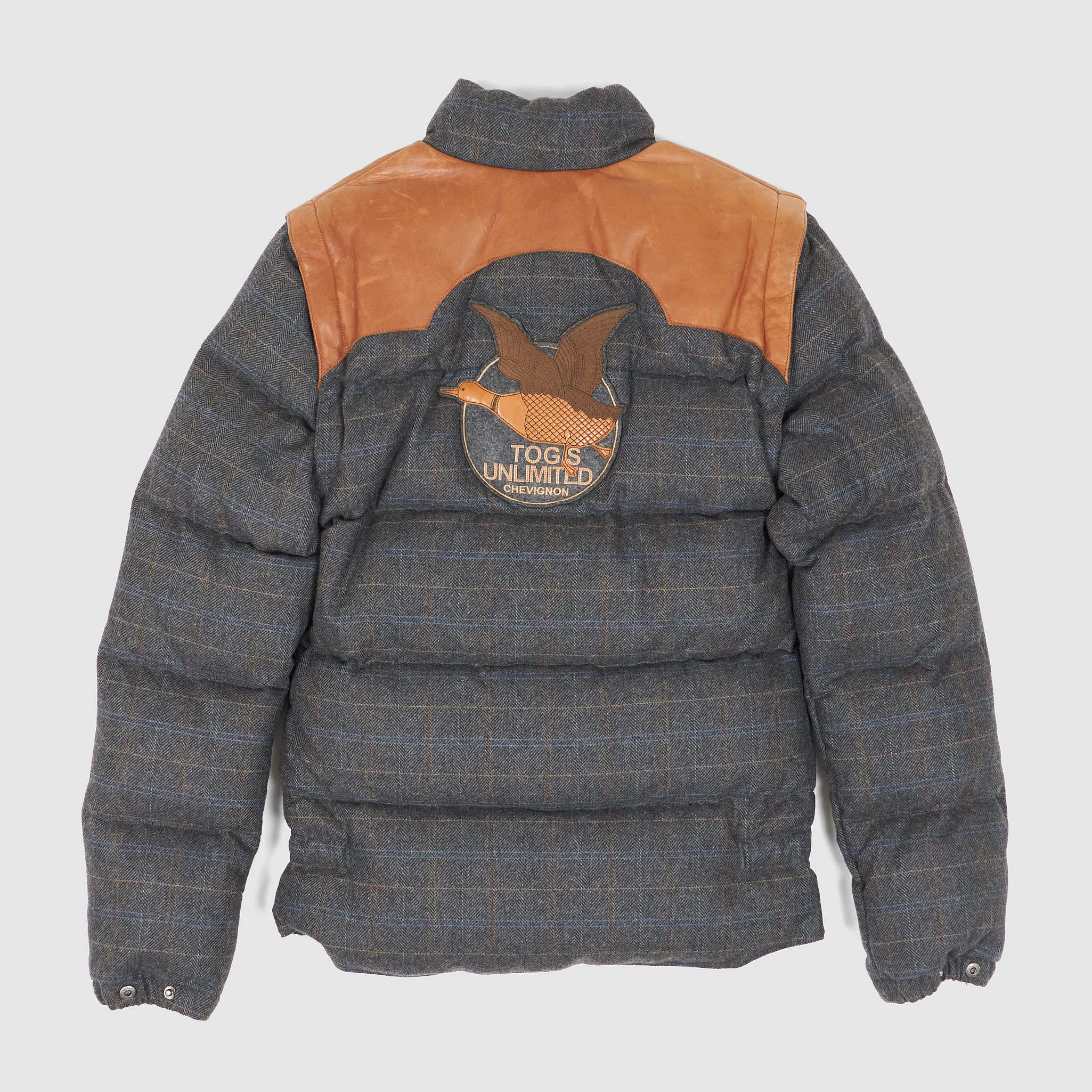 Chevignon Togs Unlimited Down Jacket Wool Herringbone Waistcoat