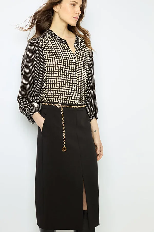 CLAIRVIE MID LENGTH STRAIGHT SKIRT
