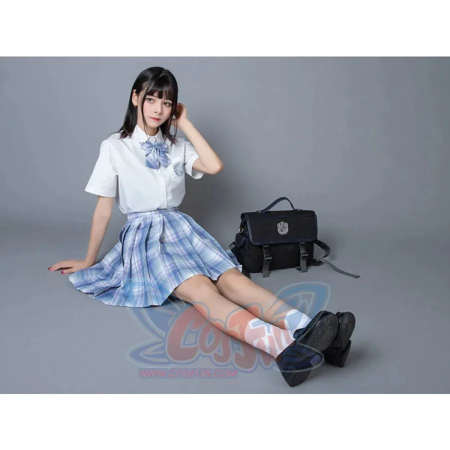 【Clearance】 Clear Sky JK School Uniform Blue Plaid Pleated Skirt mp006132