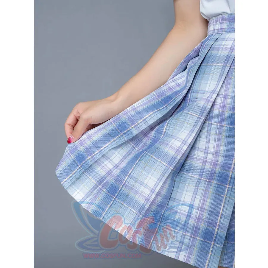 【Clearance】 Clear Sky JK School Uniform Blue Plaid Pleated Skirt mp006132