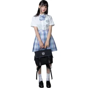【Clearance】 Clear Sky JK School Uniform Blue Plaid Pleated Skirt mp006132