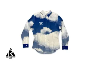 Clouds Button Up Shirt "Blue"
