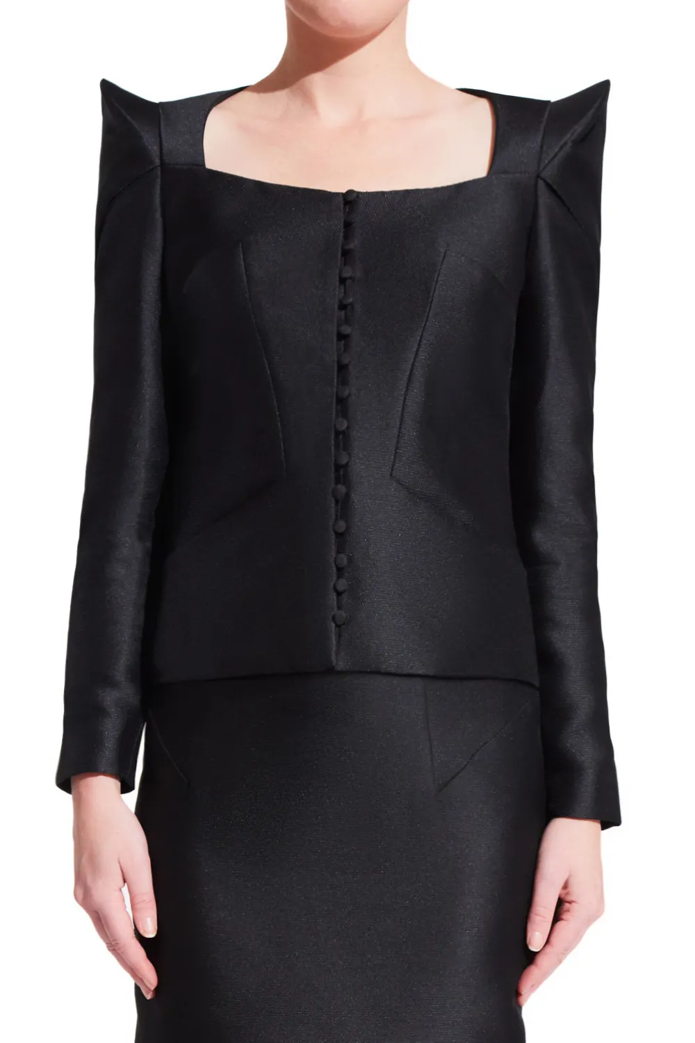 Colette Sweetheart Neckline Jacket | Black