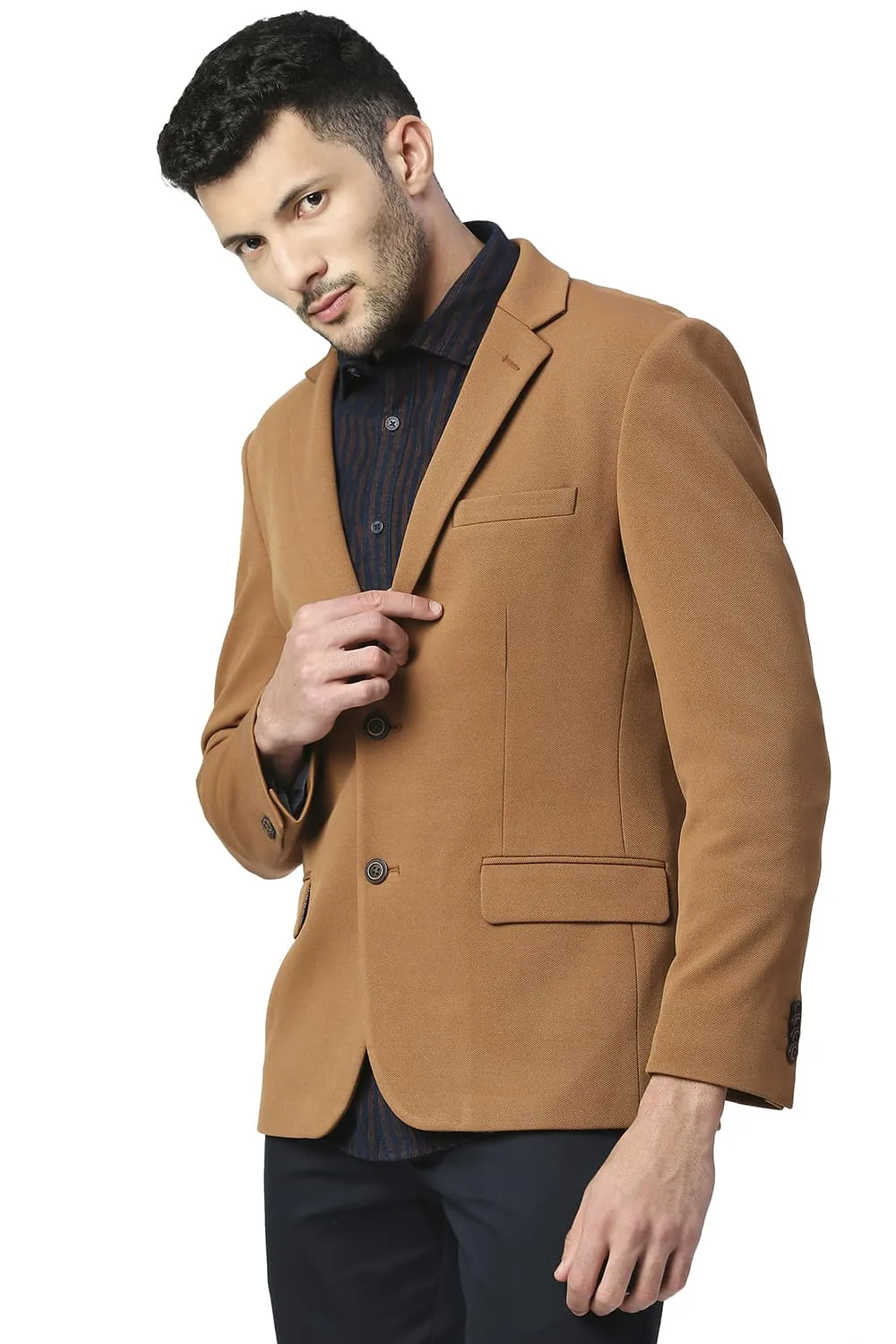 Comfort Fit Polyester Stretch Knit Blazers