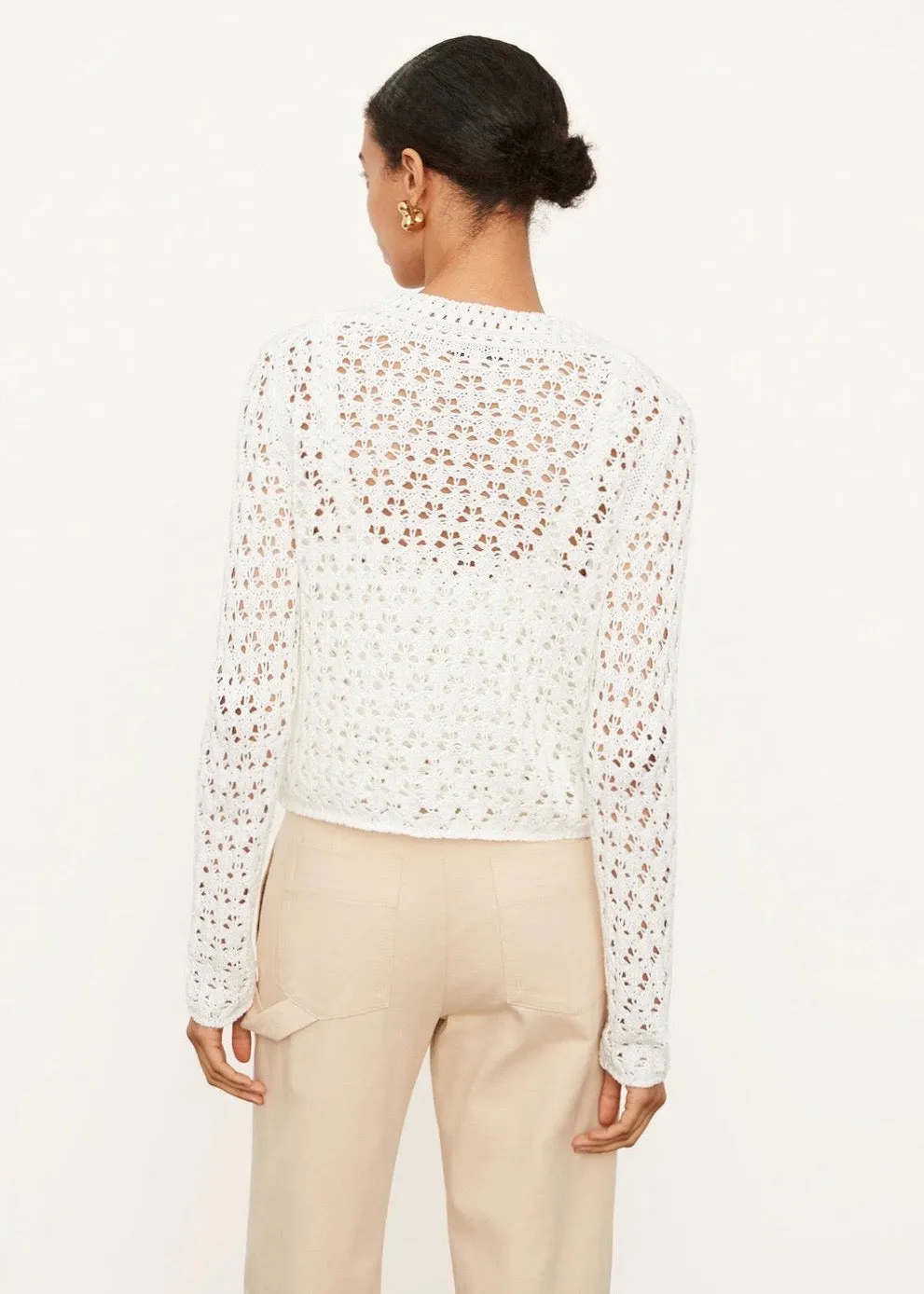 Crochet Cardigan (Optic White)