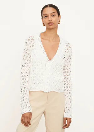 Crochet Cardigan (Optic White)