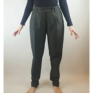 Cue black and grey small houndstooth print pants size 10