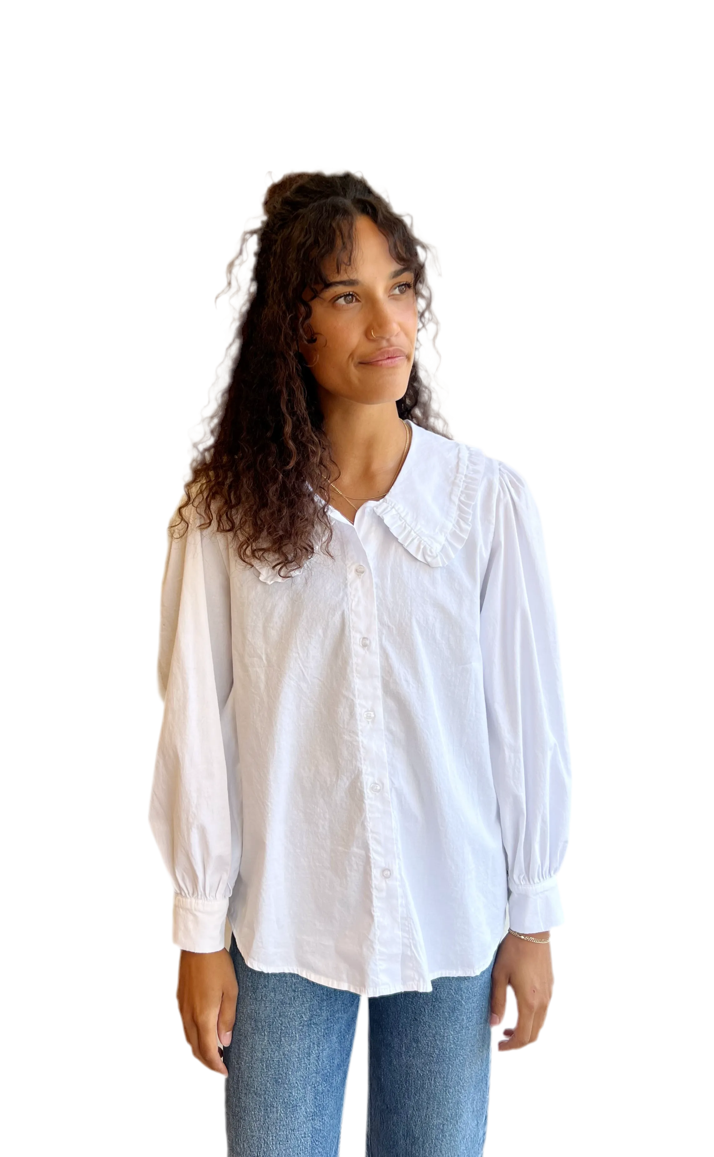 Daniella Button Down in White