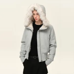 Detachable Fur Hooded Jacket