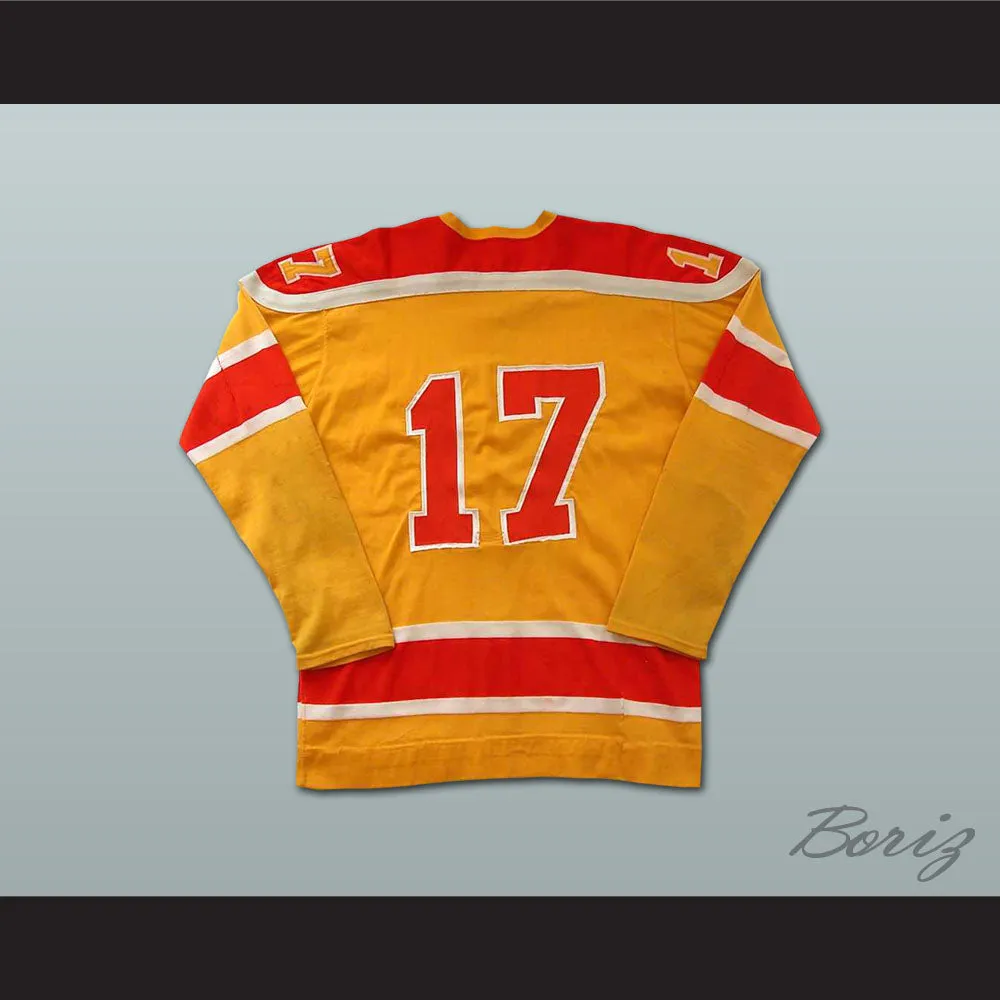Don Herriman 17 WHA Philadelphia Blazers Yellow Hockey Jersey
