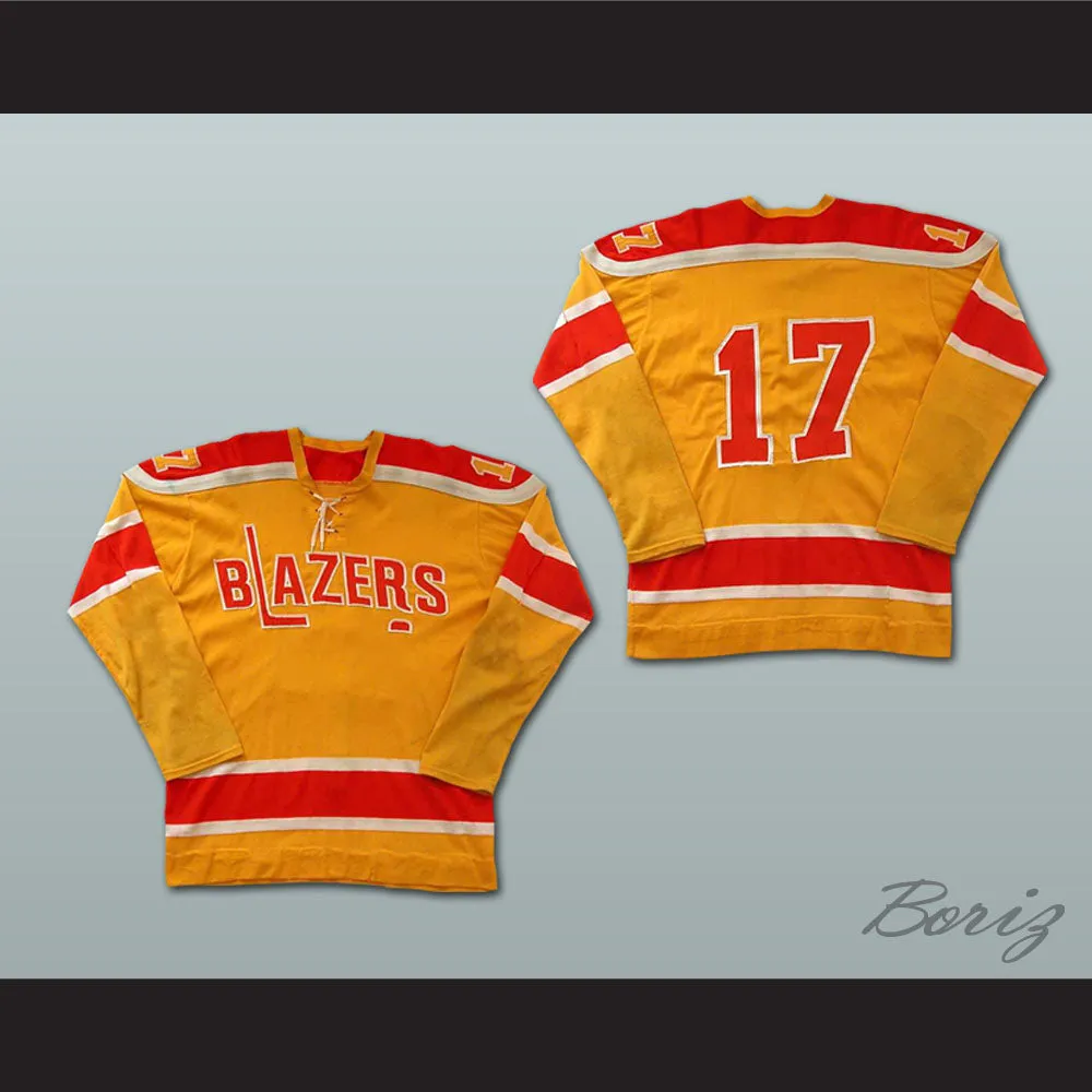 Don Herriman 17 WHA Philadelphia Blazers Yellow Hockey Jersey