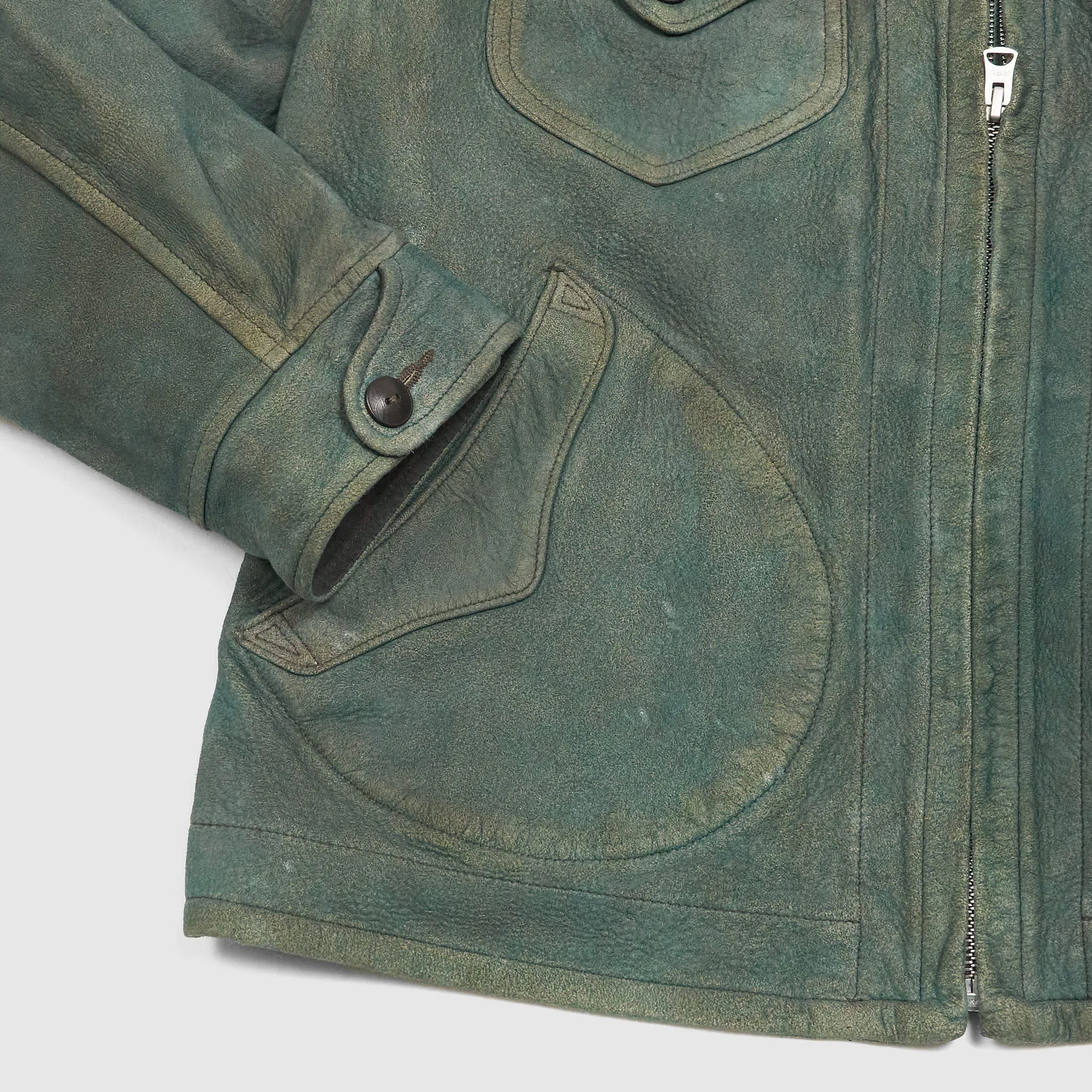 Double RL Indigo Dyed Unlined Soft Leatherjacket