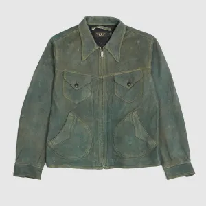 Double RL Indigo Dyed Unlined Soft Leatherjacket