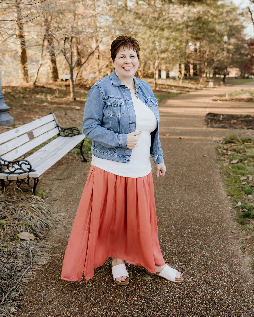 Dressed for Success Maxi Skirt in Rosewood