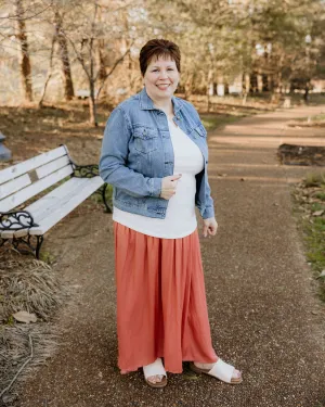 Dressed for Success Maxi Skirt in Rosewood