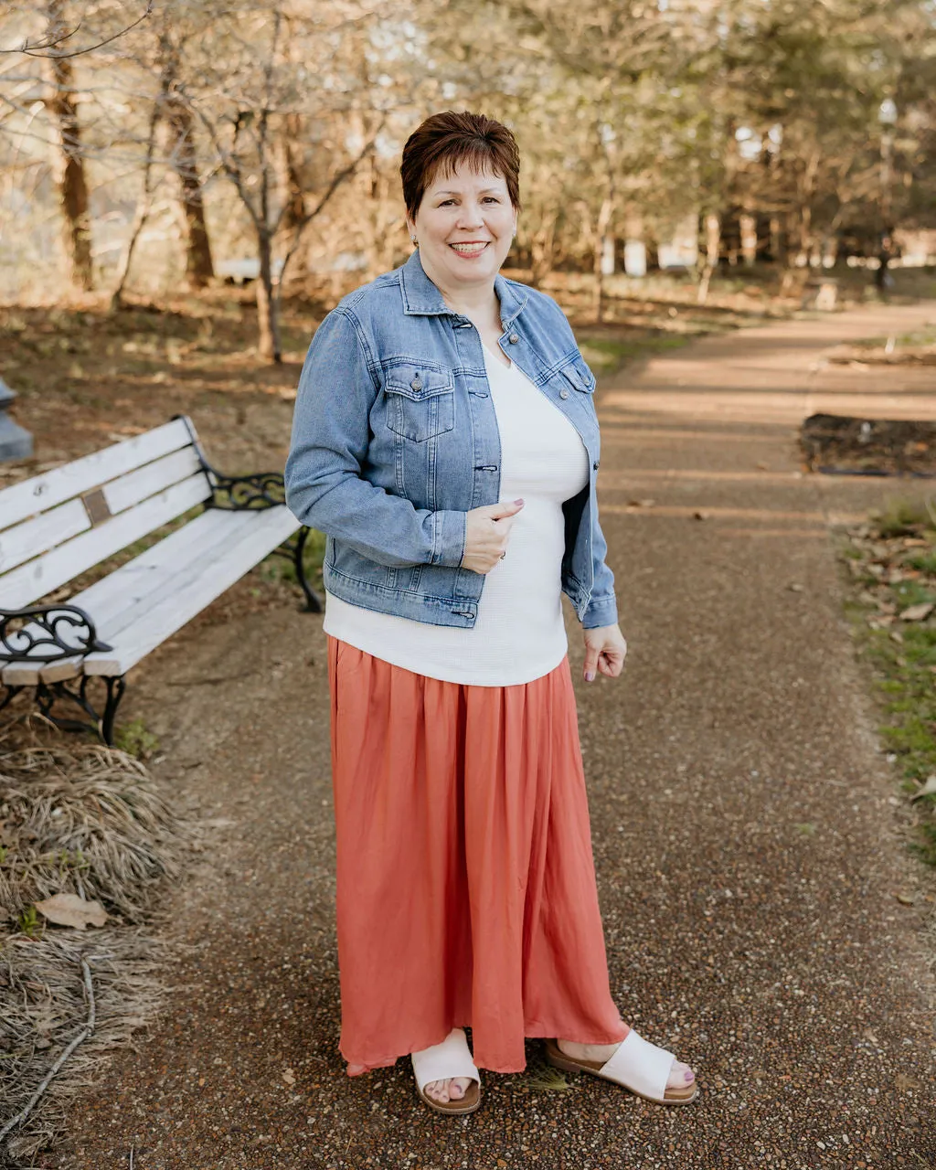 Dressed for Success Maxi Skirt in Rosewood