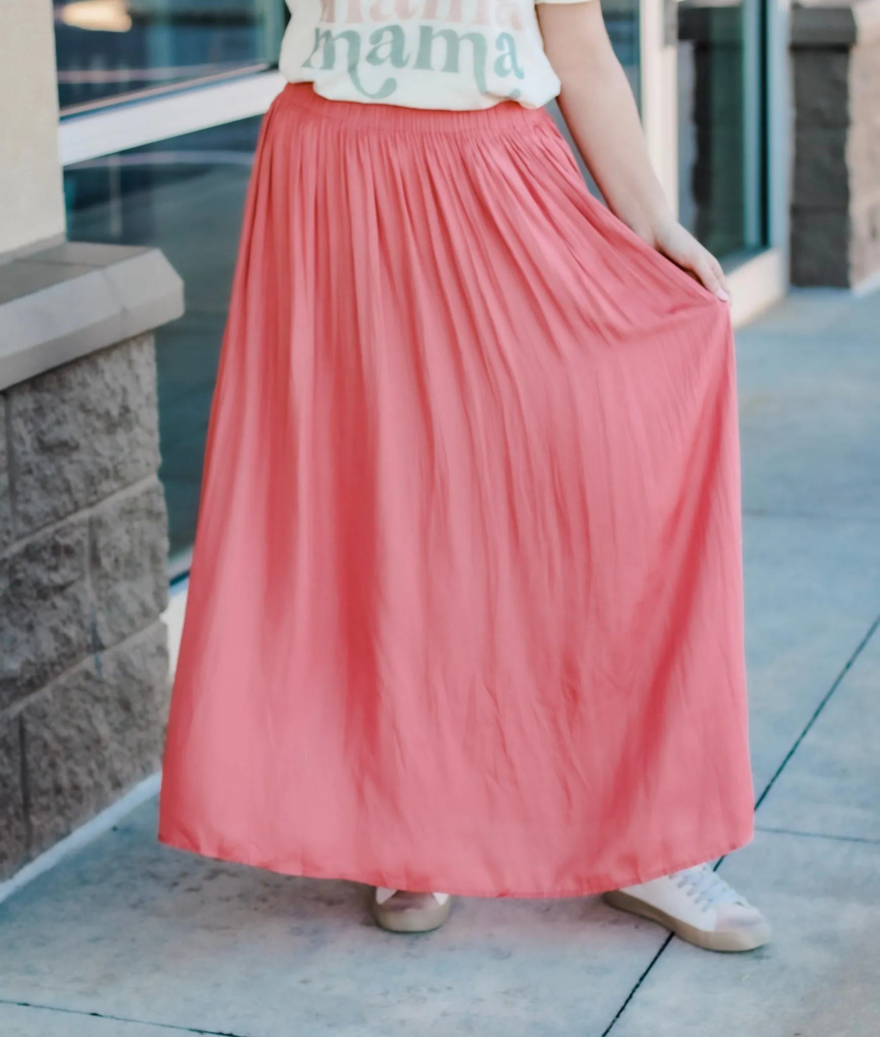 Dressed for Success Maxi Skirt in Rosewood