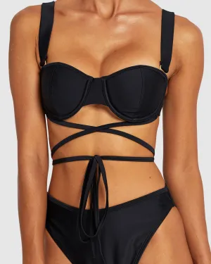 Easy Living - Black - Balconette Bikini Top