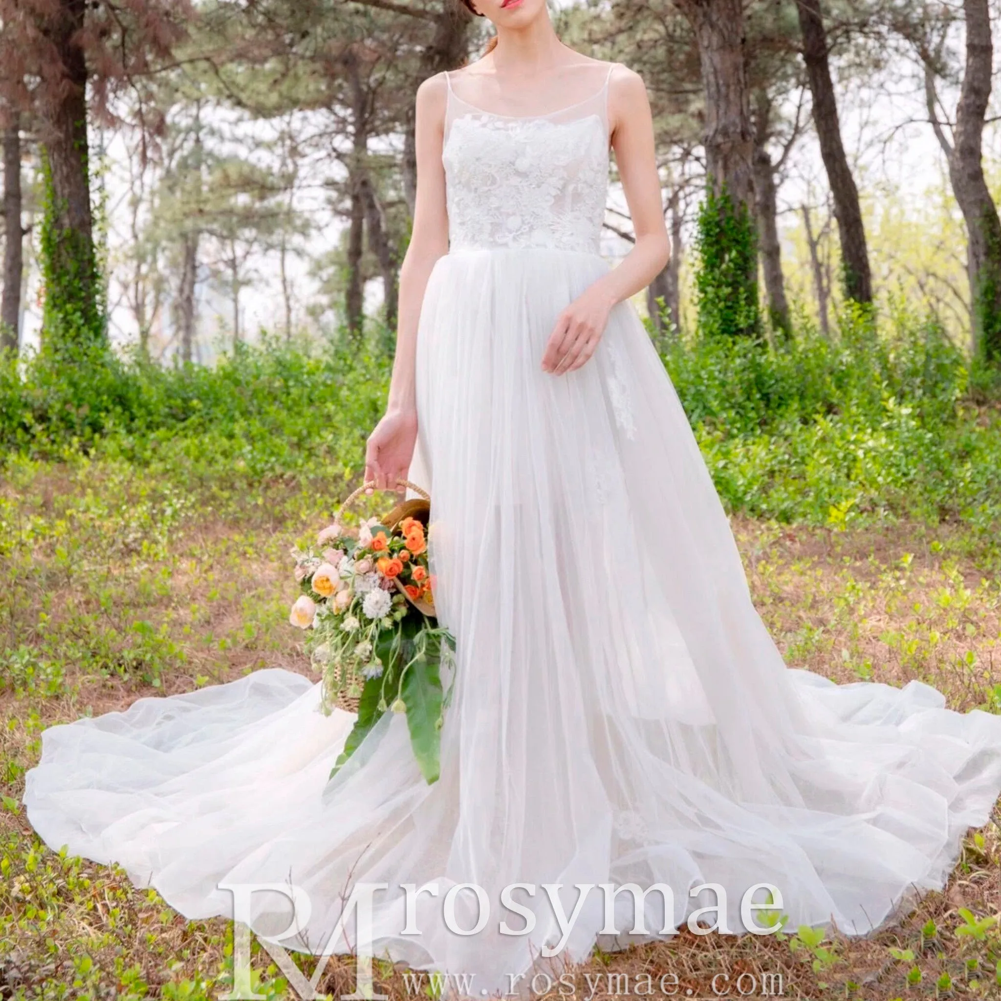 Elegant A-line Fitted Short Wedding Dresses with Overskirt