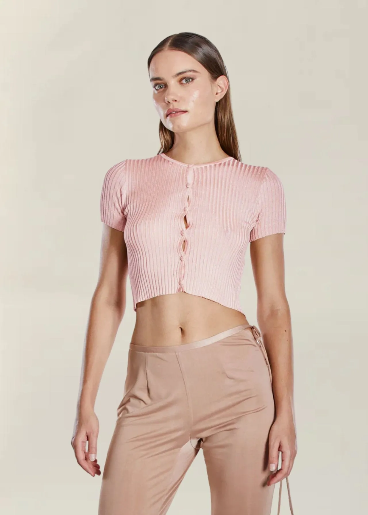 Eline Knit Shirt Baby Pink