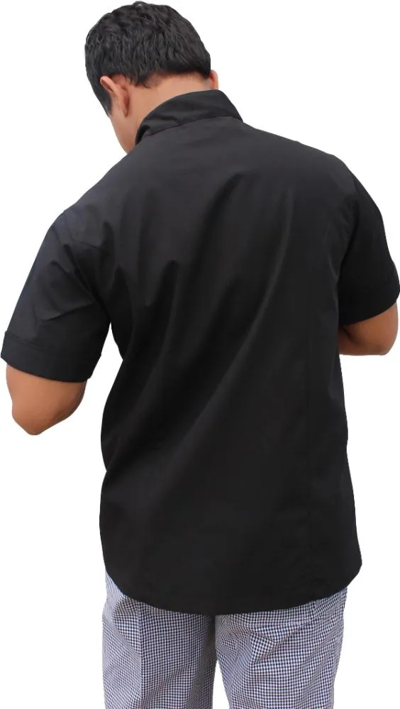 EPIC Light Weight Black Chef Jacket - Short Sleeve