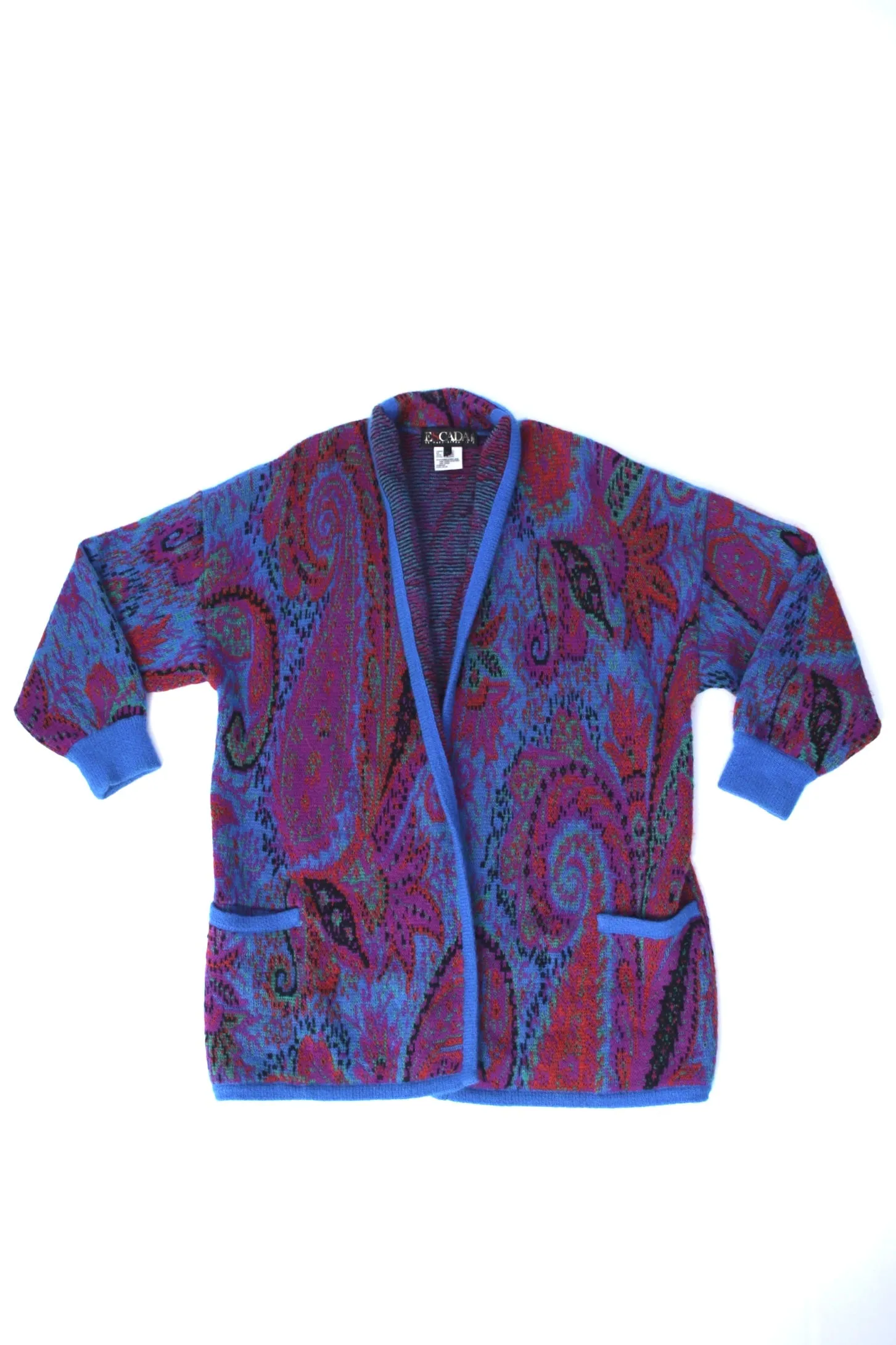 Escada Wool & Mohair Paisley Cardigan*