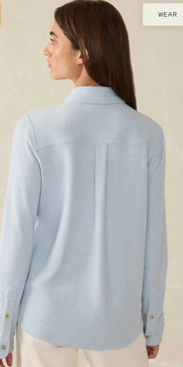 Faherty Legend Sweater Shirt - Ice Twill
