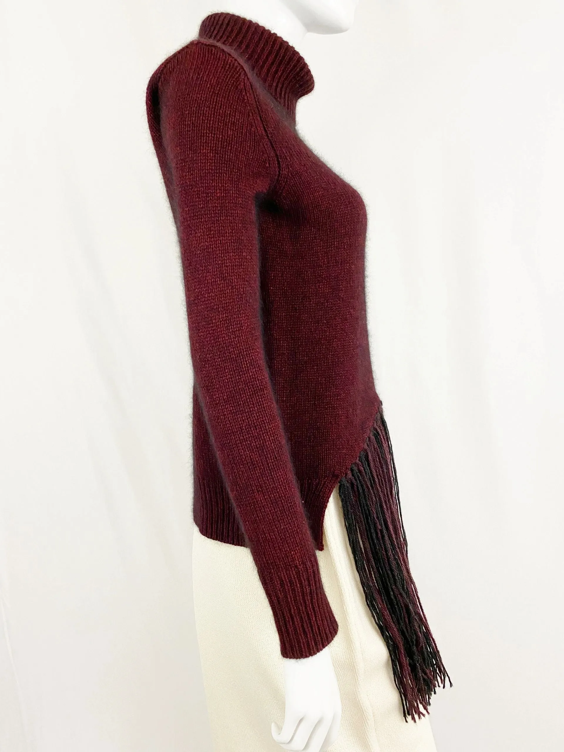 Fala Cashmere Blend Fringe Sweater Size Xs