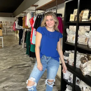 Feels Like Love Royal Blue Top