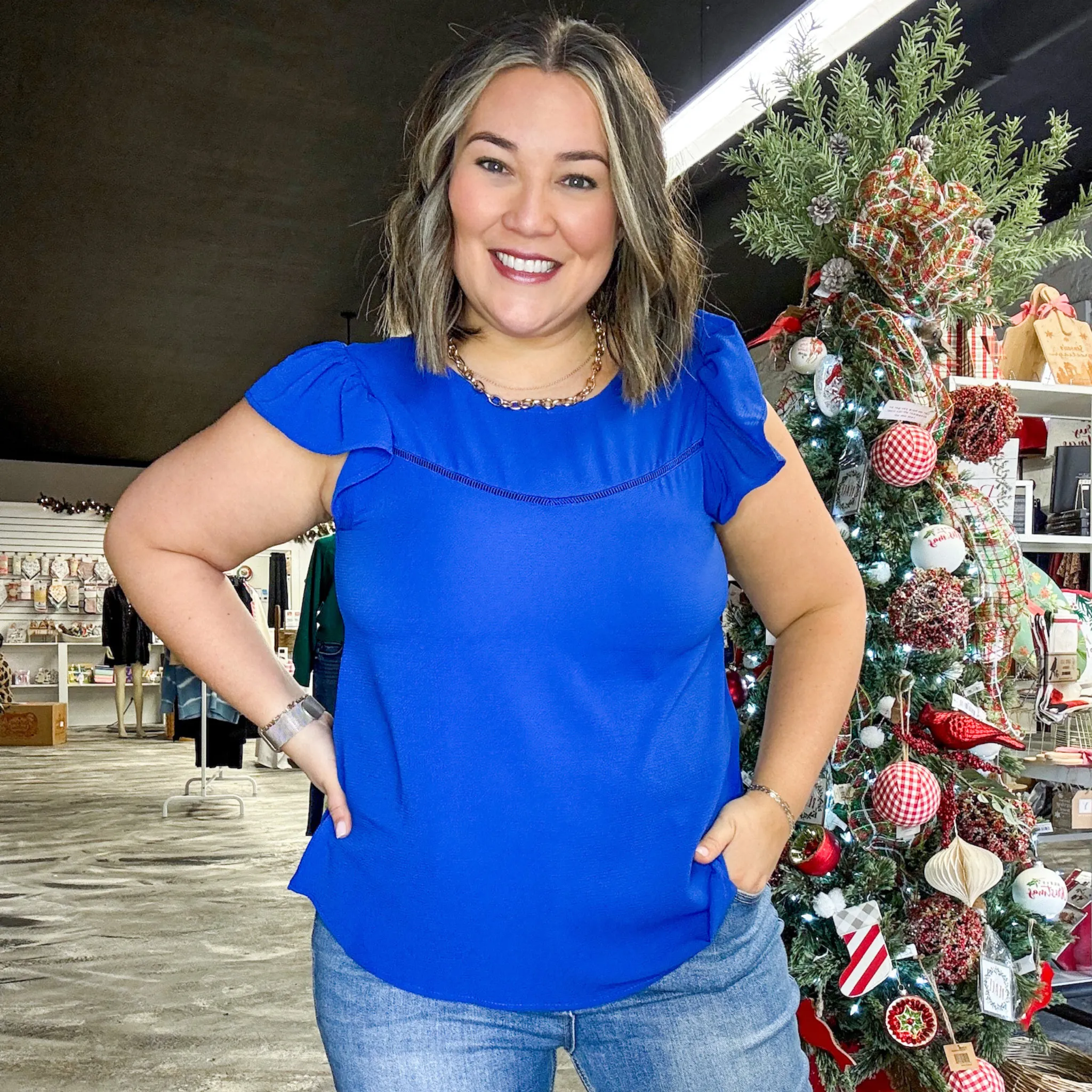 Feels Like Love Royal Blue Top