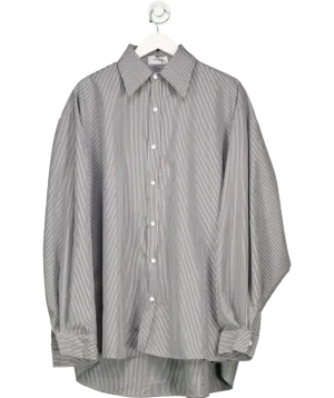Fitter Grey Long Sleeve Stripe Shirt UK L/XL