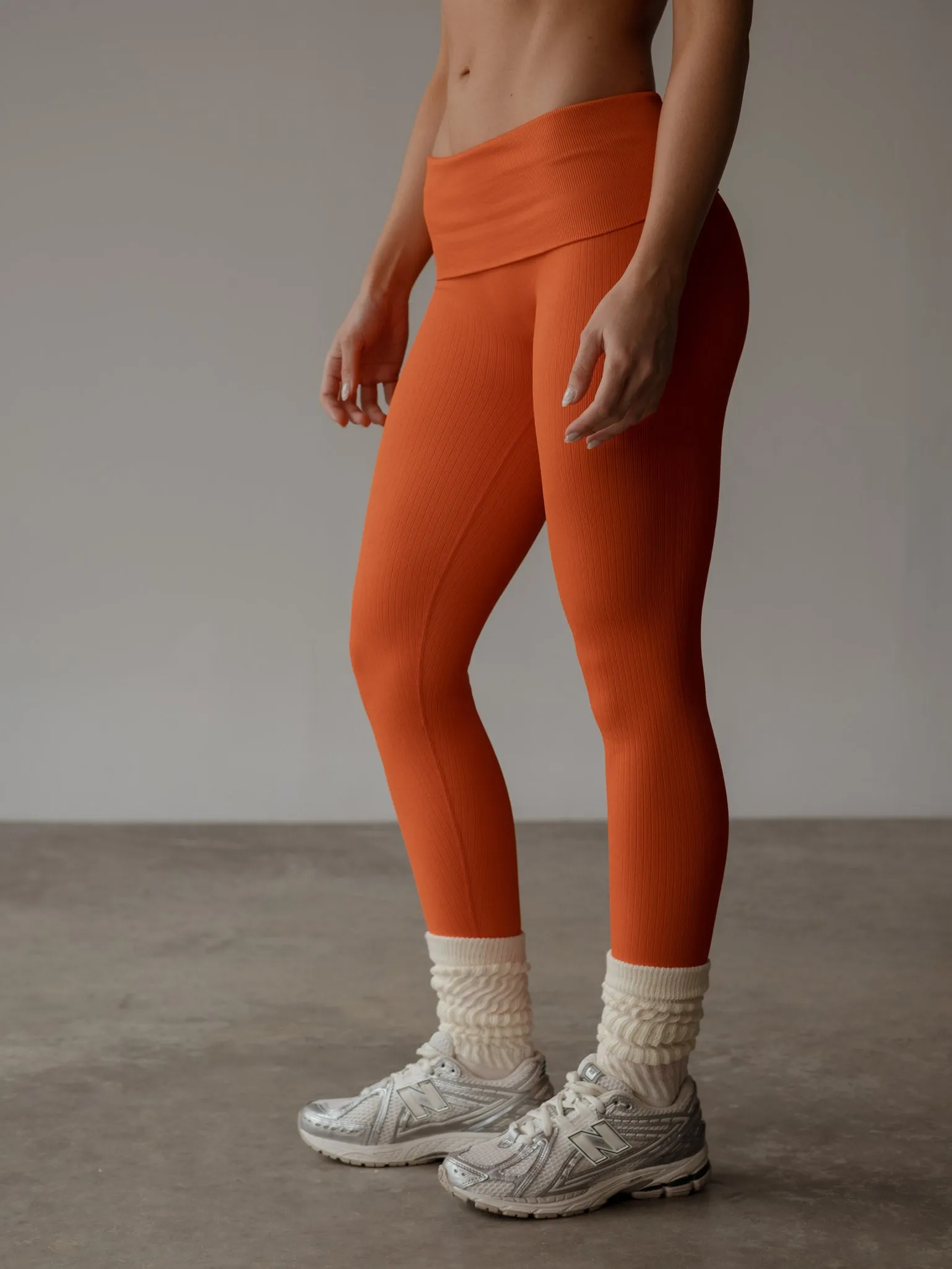 FLEX SEAMLESS LEGGINGS - BRIGHT ORANGE