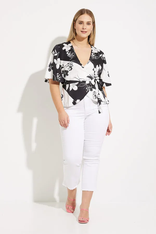 Floral Wrap Front Top Style 232058