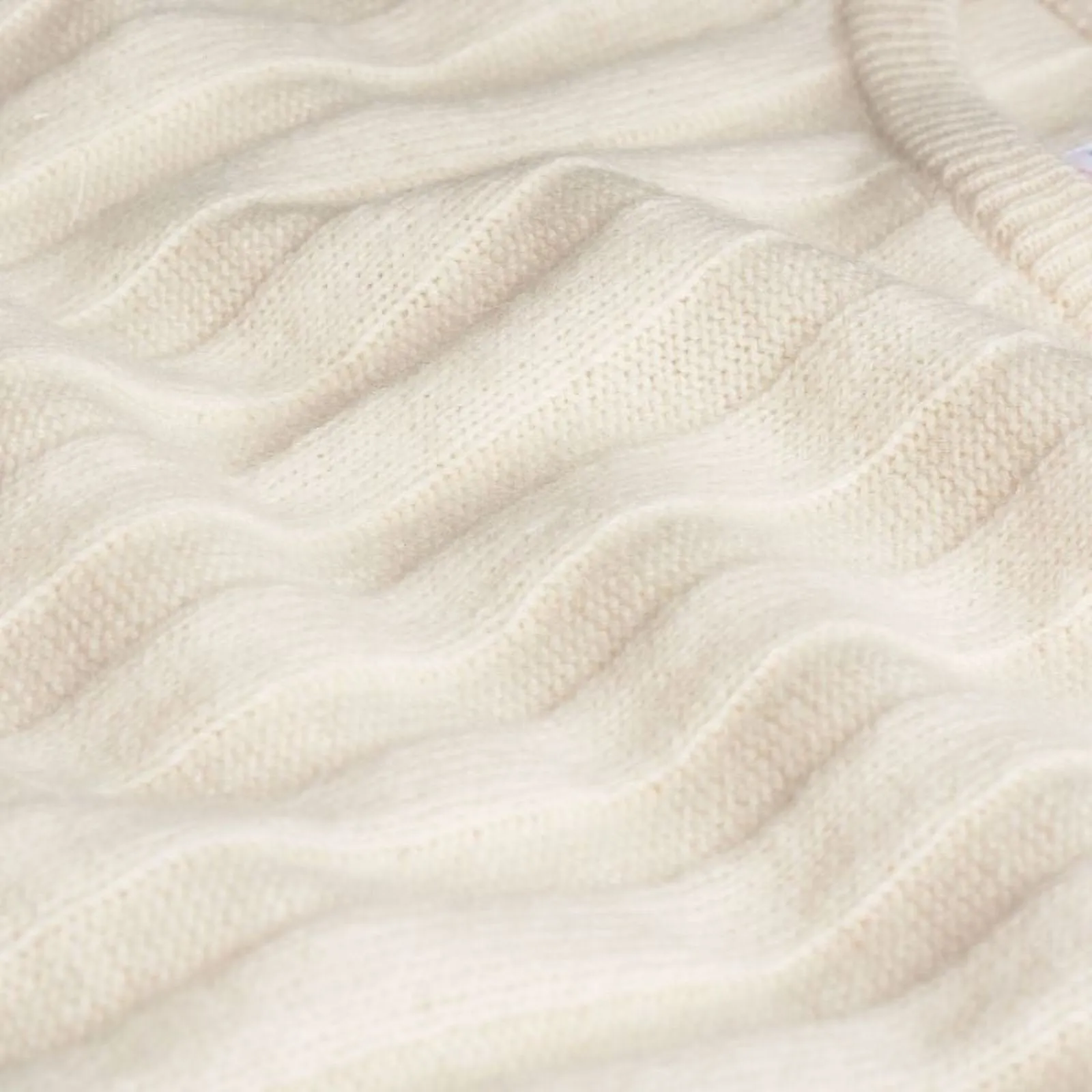 GANT RUGGER Men's Cream The Rua Rib Wool Blend Sweater Size XL