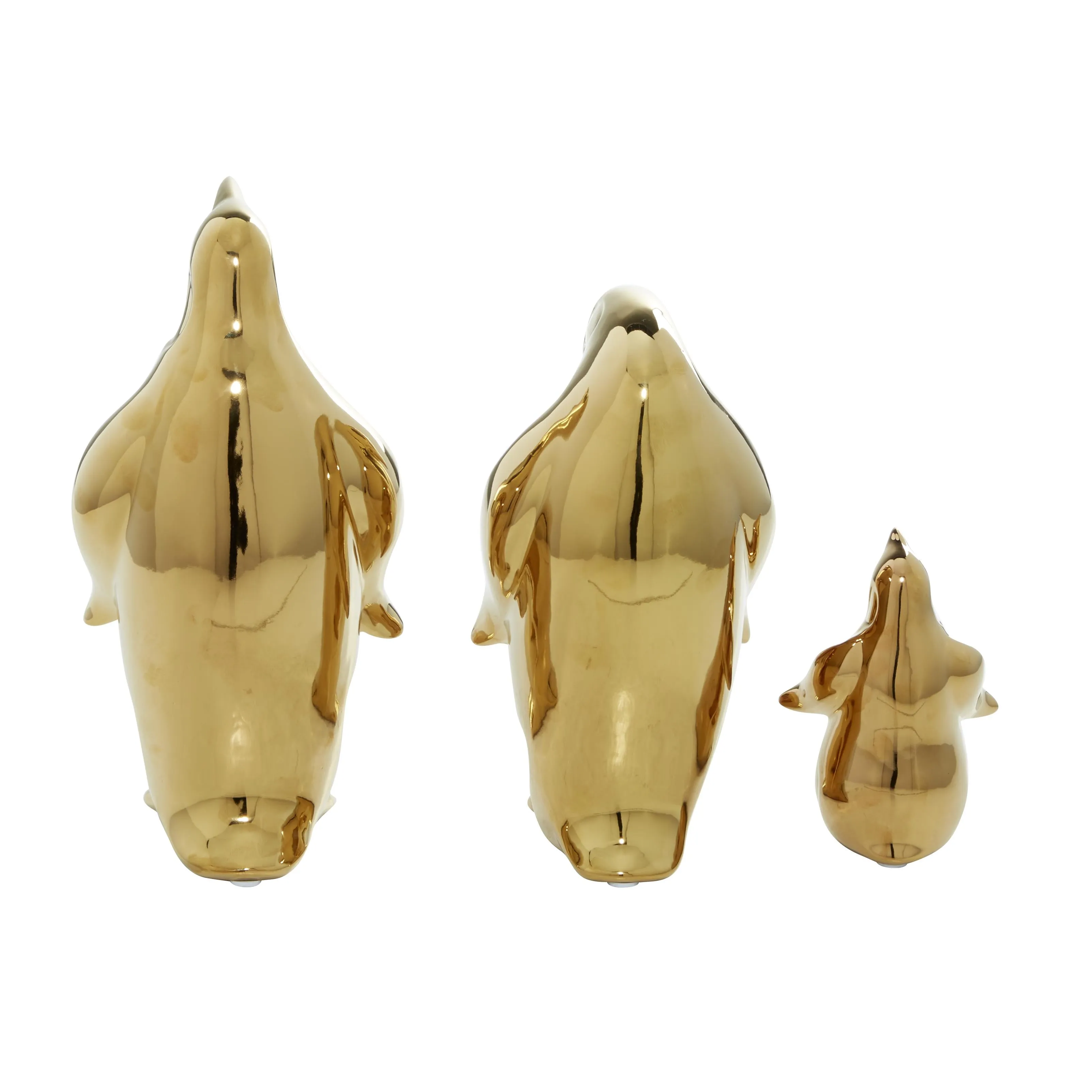GOLD PORCELAIN PENGUINS