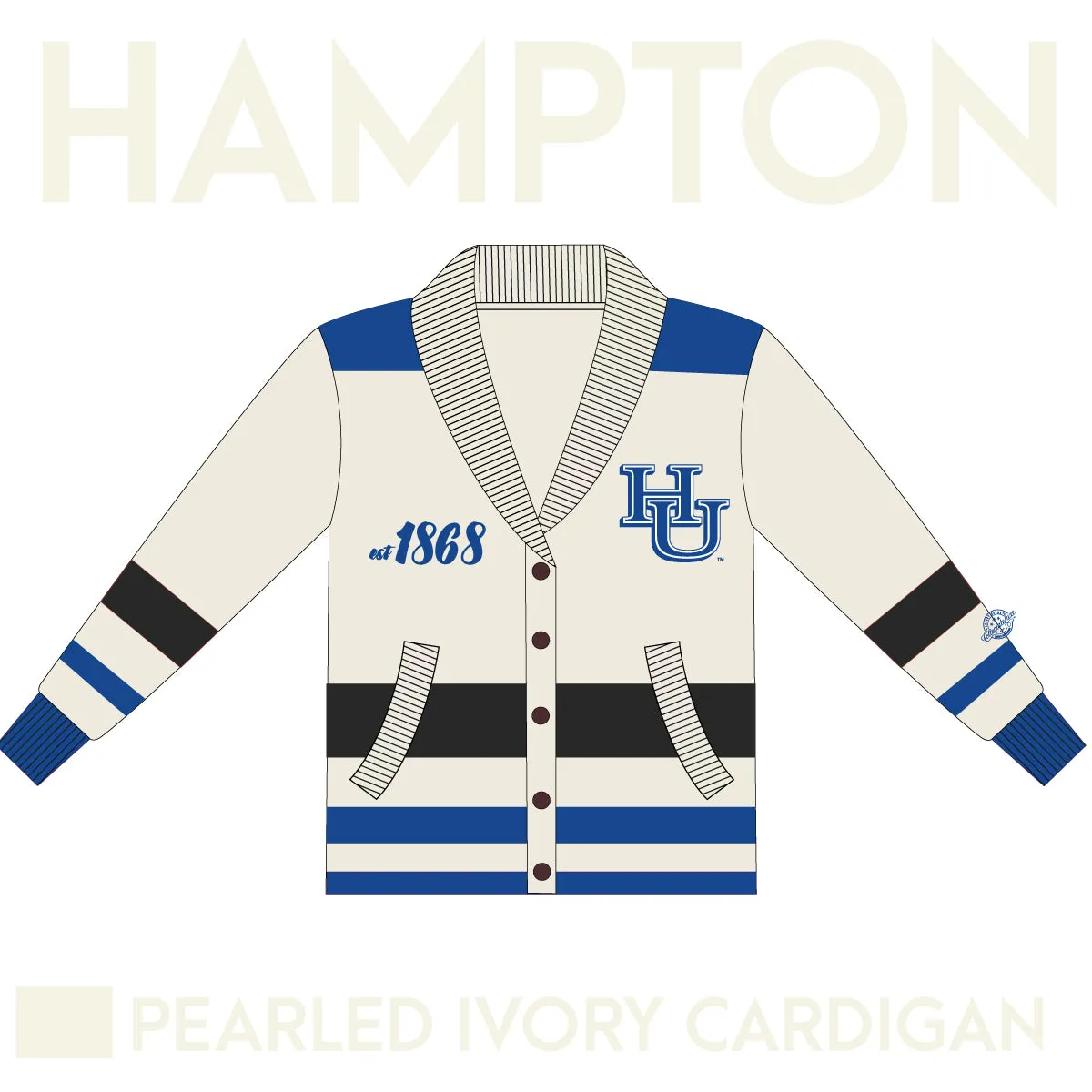 HAMPTON U | Cardigan PEARLED IVORY