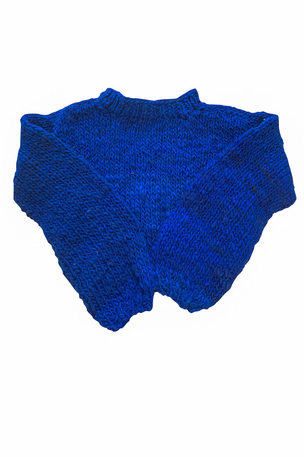 Hand-Painted Royal Blue Sweater