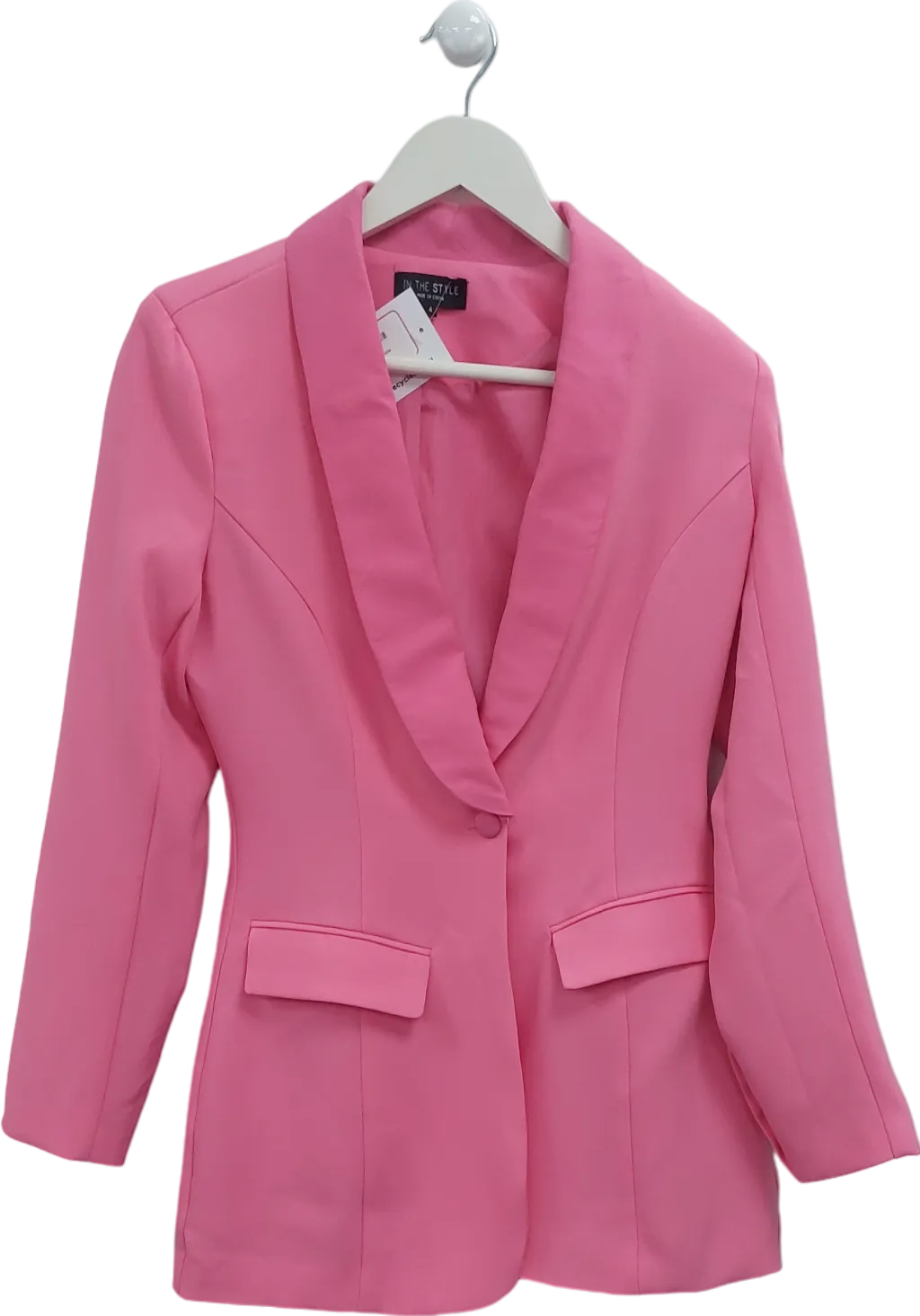 In The Style Pink Fitted Blazer UK 4