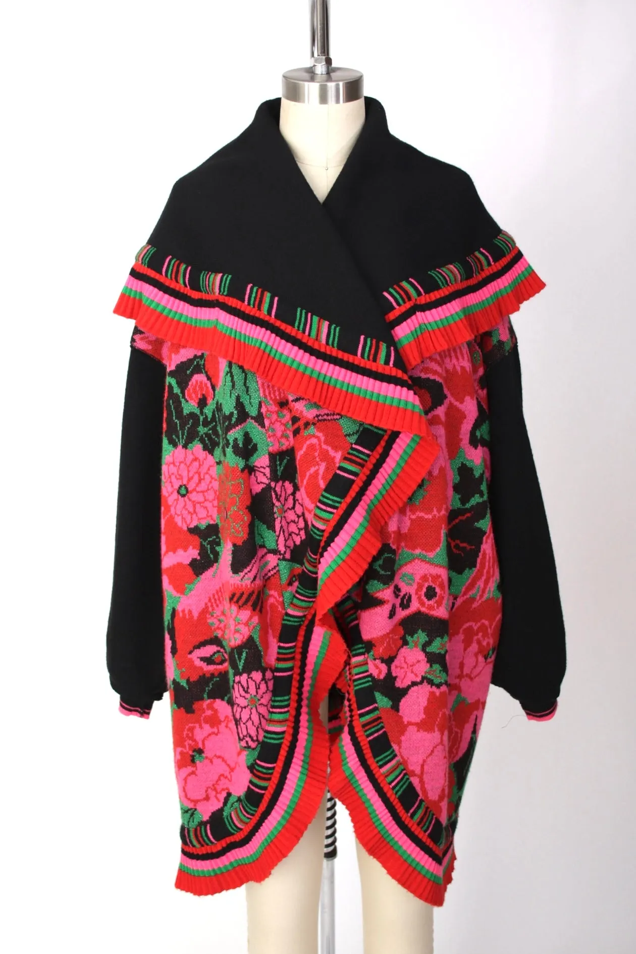 Kansai Yamamoto Floral Intarsia Cardigan