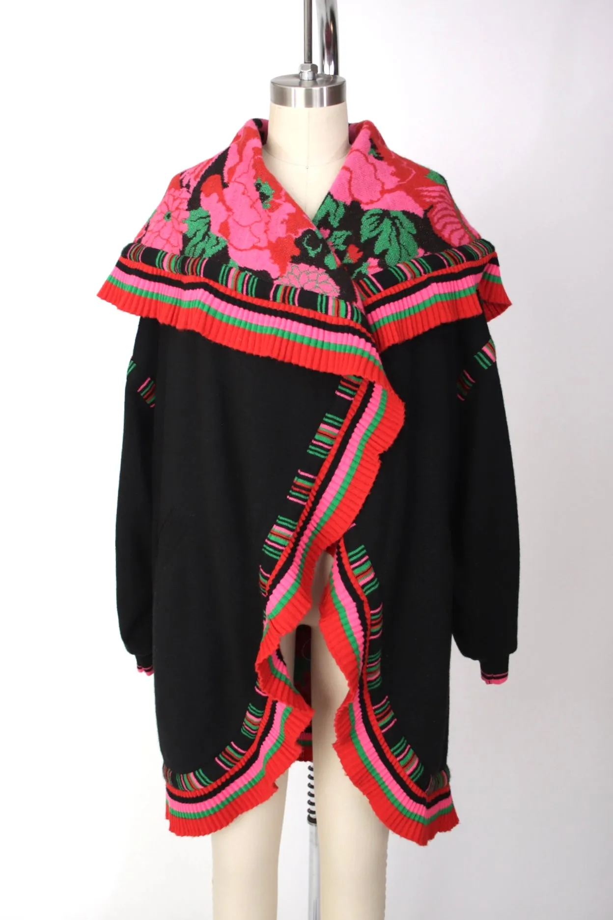 Kansai Yamamoto Floral Intarsia Cardigan