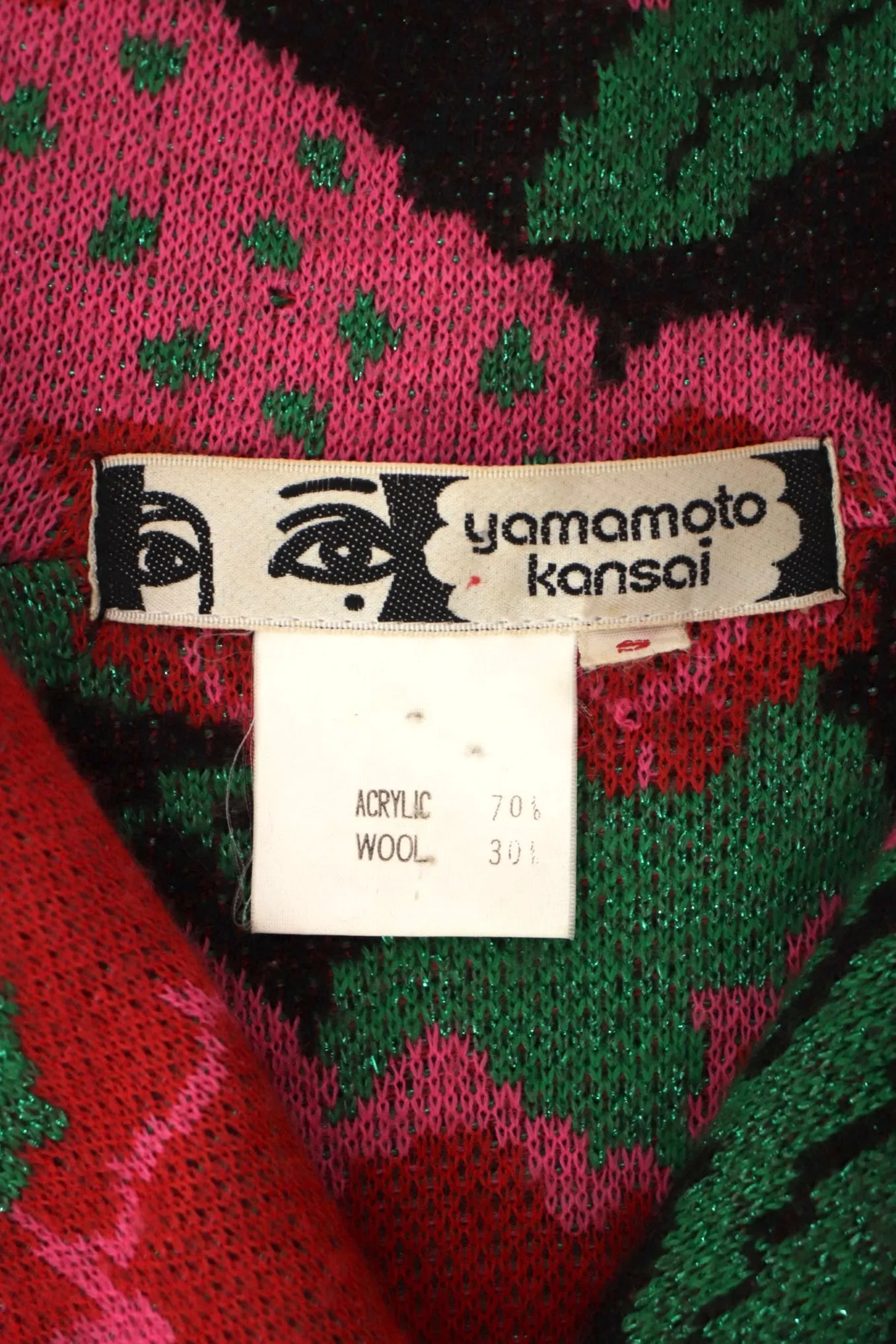 Kansai Yamamoto Floral Intarsia Cardigan