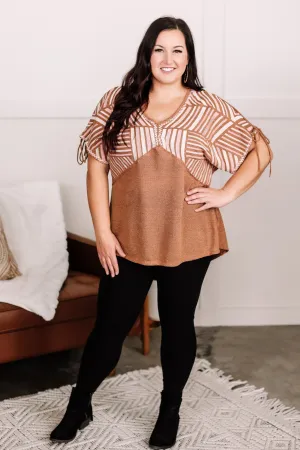 Keep Me In The Mix Top In Amber Glow